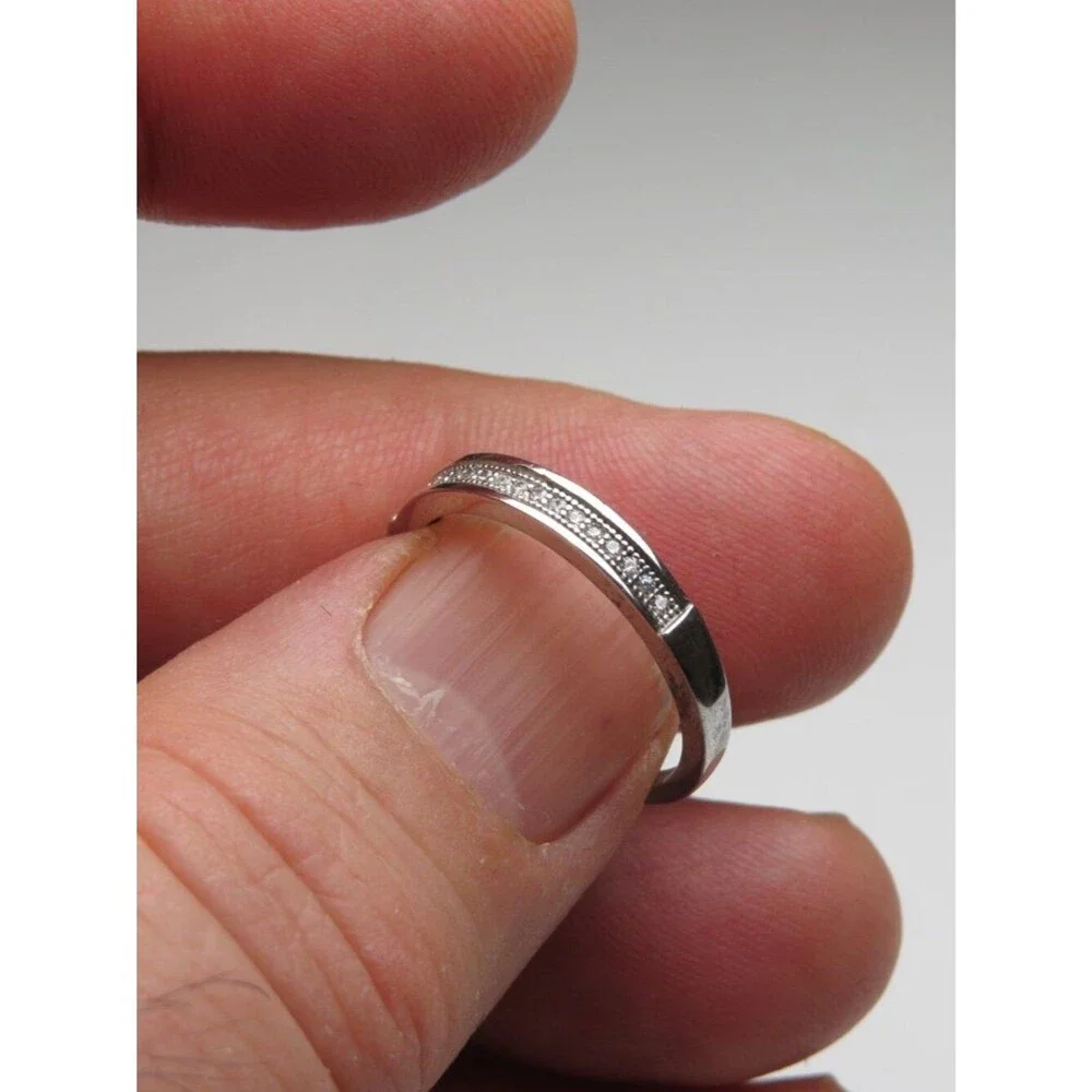 *925 Sterling Silver Diamond Band
